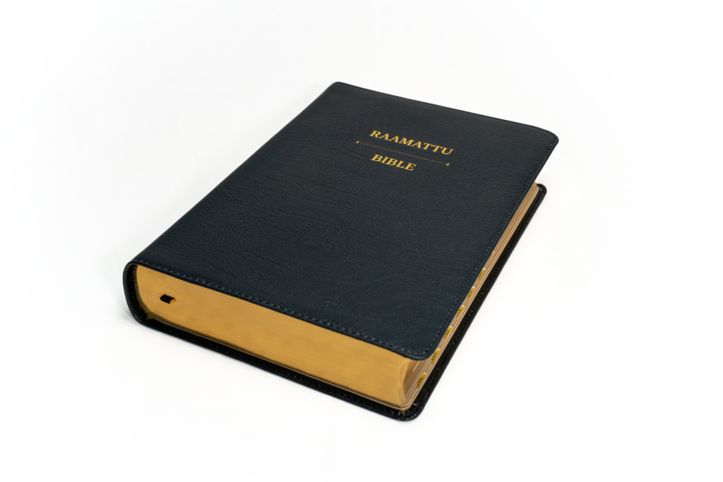 Finnish–English Parallel Bible – Black Calfskin Leather