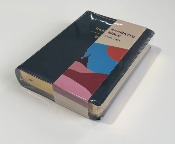 Finnish–English Parallel Bible – Burgundy Calfskin Leather