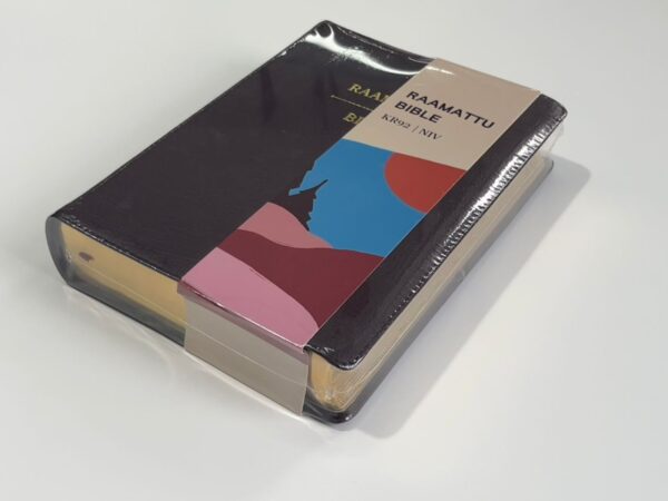 Finnish–English Parallel Bible – Burgundy Calfskin Leather